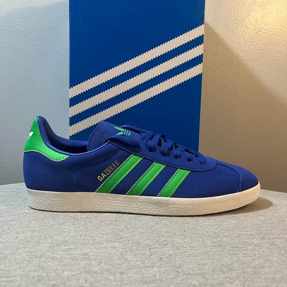 Adidas Originals Gazelle Suede Royal Blue Energy Sneakers Men’s Size 9.5 JH5389‌ - Picture 2 of 11